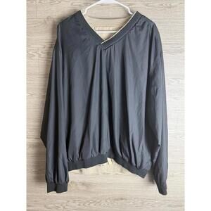 Wedge REVERSIBLE Windbreaker Golf Jacket Mens Large Black